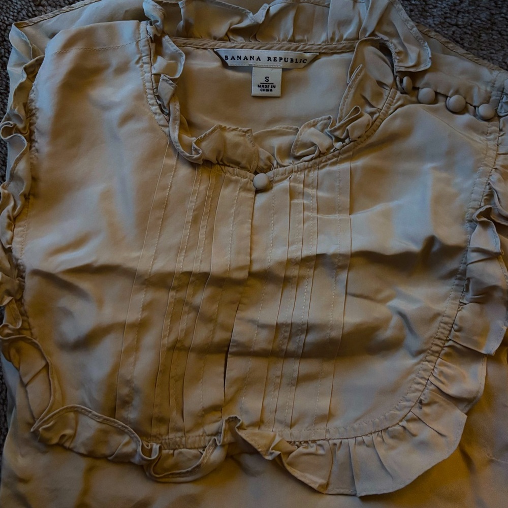 Banana Republic Silk Ruffle Blouse- Women’s